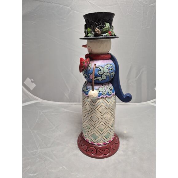 2010 Jim Shore Nutcracker Figurine "Nuts About Winter" Snowman W/ Broom 4020129 - Picture 5 of 11